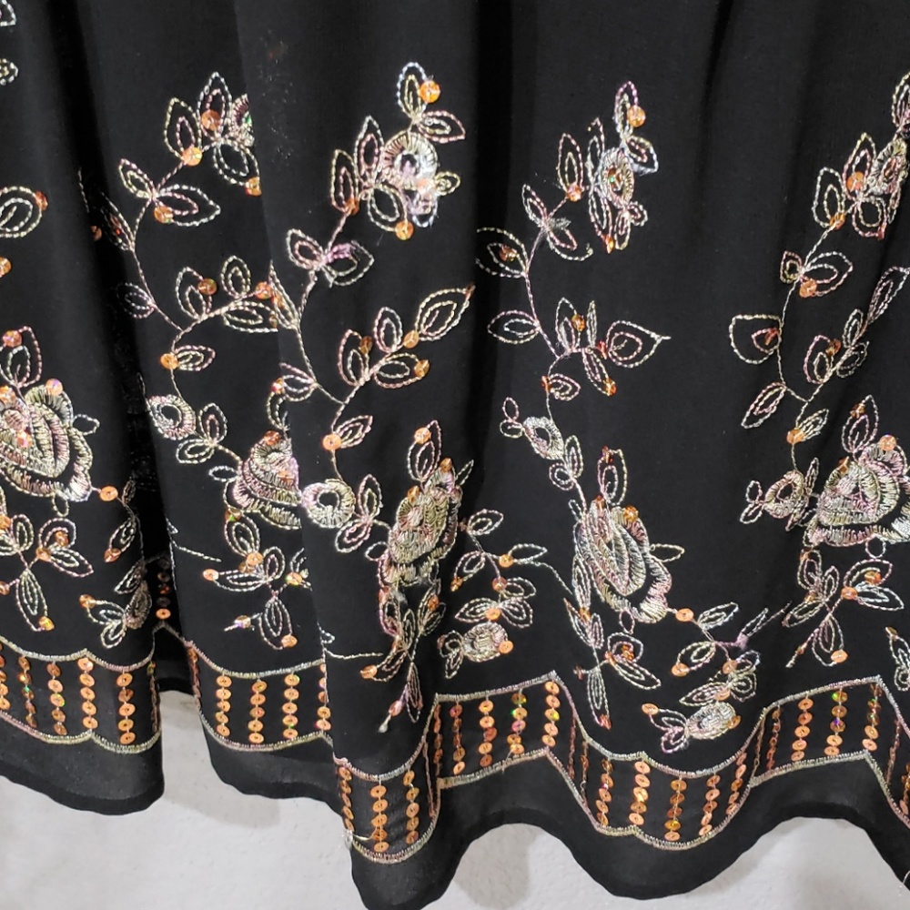 Coldwater creek sequined chifon lined dress #12019 - Picture 5 of 8